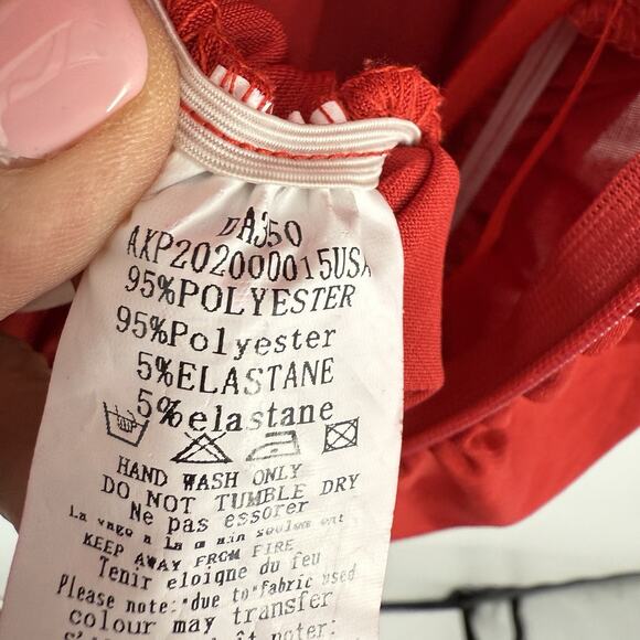 AX Paris High Neck Ruched Bodycon Mini Dress Size 10 Red Slinky knit NEW - Picture 8 of 11